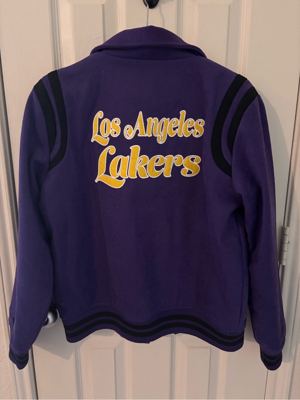 New Era Purple Los Angeles Lakers Jacket with Yellow Script